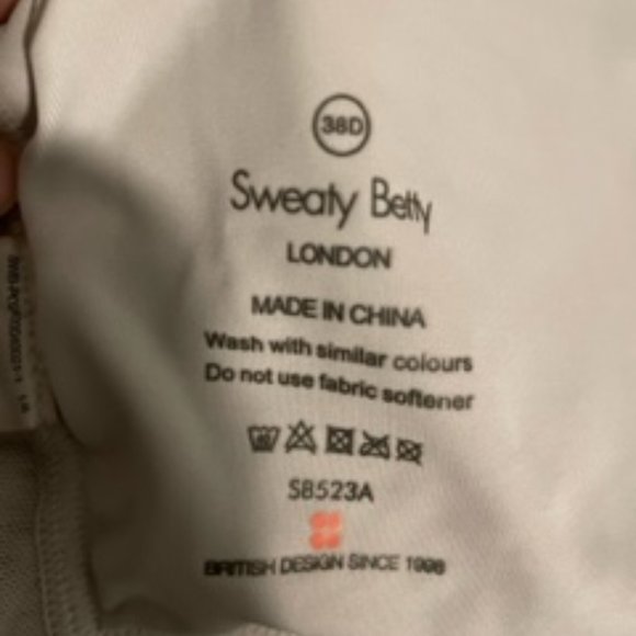 Sweaty Betty Victory High Support Sports Bra 38D White - Picture 3 of 3